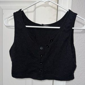 Cropped button up shirt